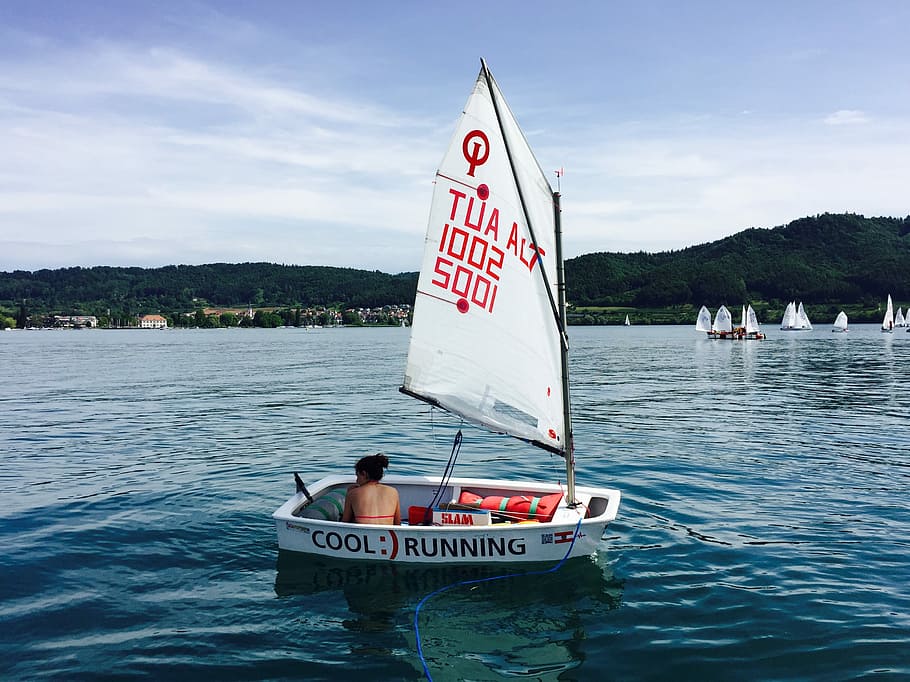 Opti, Regatta, Lake Constance, Sail, sailing boat, boot, yacht club, HD wallpaper