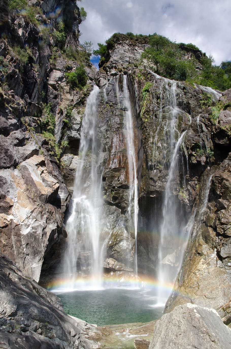 waterfall, river, landscape, nature, torrent, scenics - nature HD wallpaper