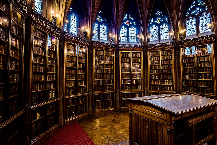 library room, inside of library, library interior, shelf, bookshelf HD wallpaper