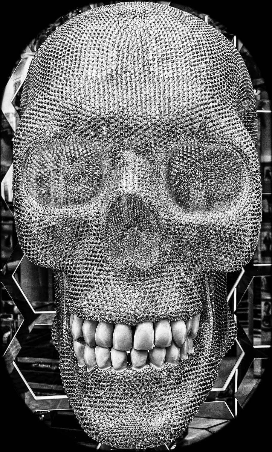silver skull illustration, skull and crossbones, tooth, symbol, HD wallpaper