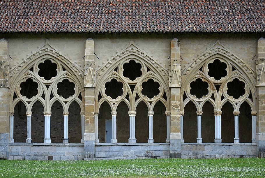 arches, ornament, architecture, building, sainte-marie cathedral bayonne HD wallpaper