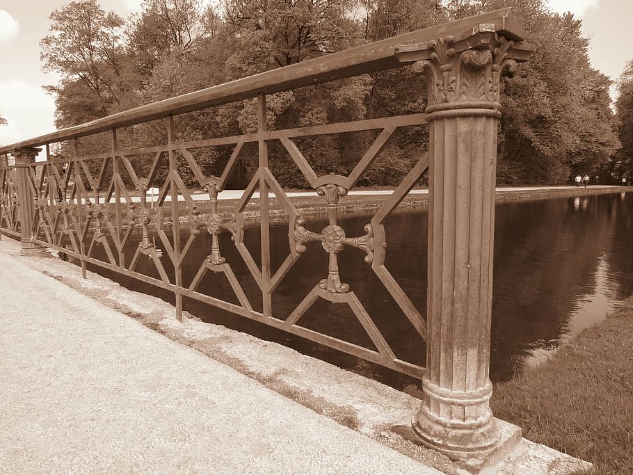 bridge, iron, grid, about, handrail, wrought iron, iron fence HD wallpaper