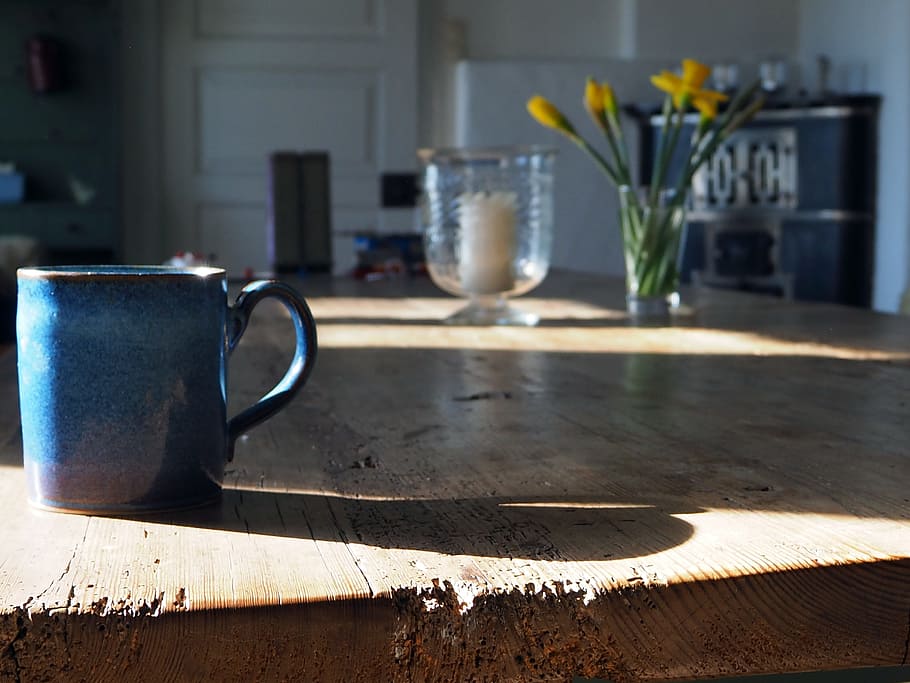 Cup, Kitchen, Table, Country, kitchen table, country kitchen HD wallpaper