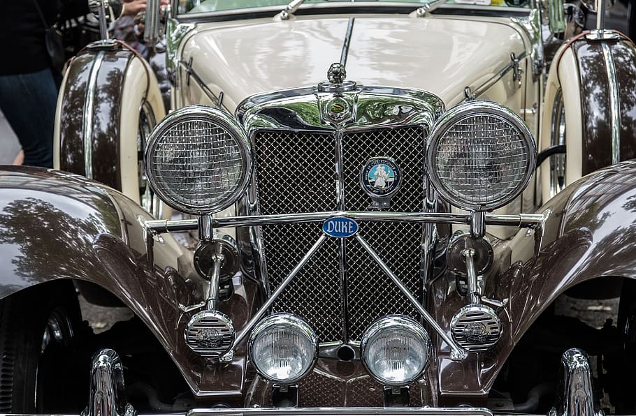 auto, jaguar, oldtimer, classic, spotlight, drive, chrome, motor HD wallpaper