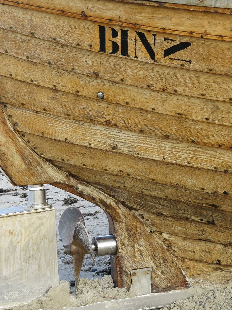 Boot, Binz, Propeller, Wood, Rügen, construction site, wood - material HD wallpaper