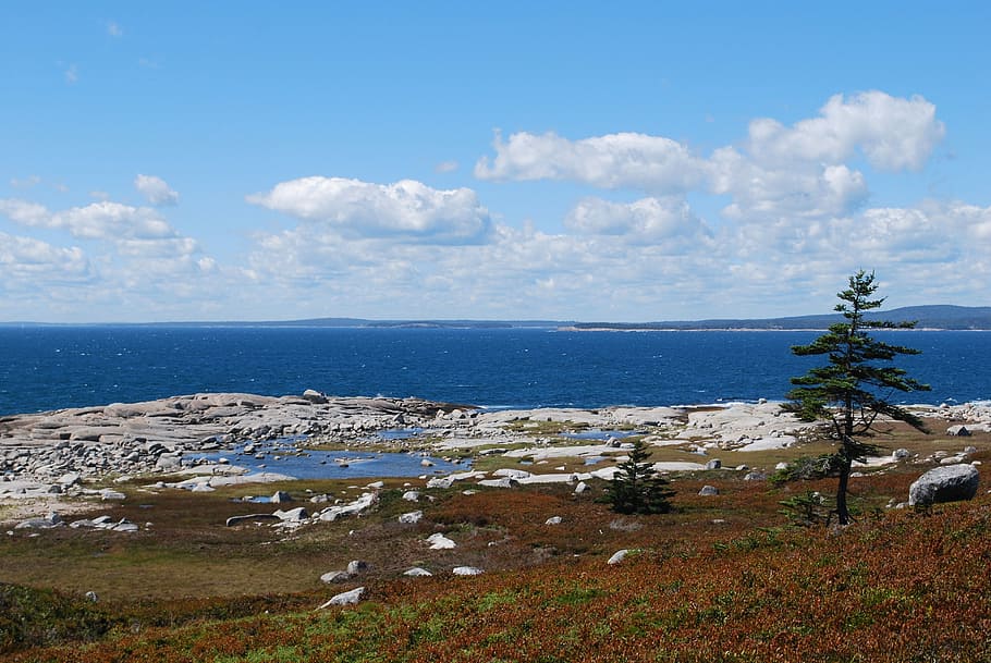 Nova, Scotia, Canada, Ocean, Water, travel, blue, sky, atlantic HD wallpaper