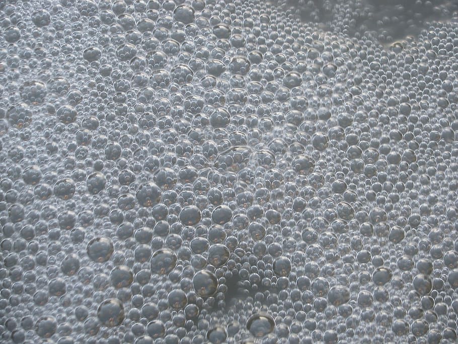 Bubbles, Foam, Macro, Liquid, Clear, drops, wet, bubbles background HD wallpaper