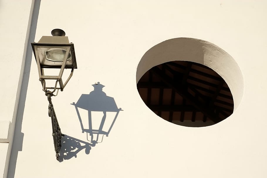 lamp, shadow, hole, decoration, abstract, white, circle, sunlight HD wallpaper