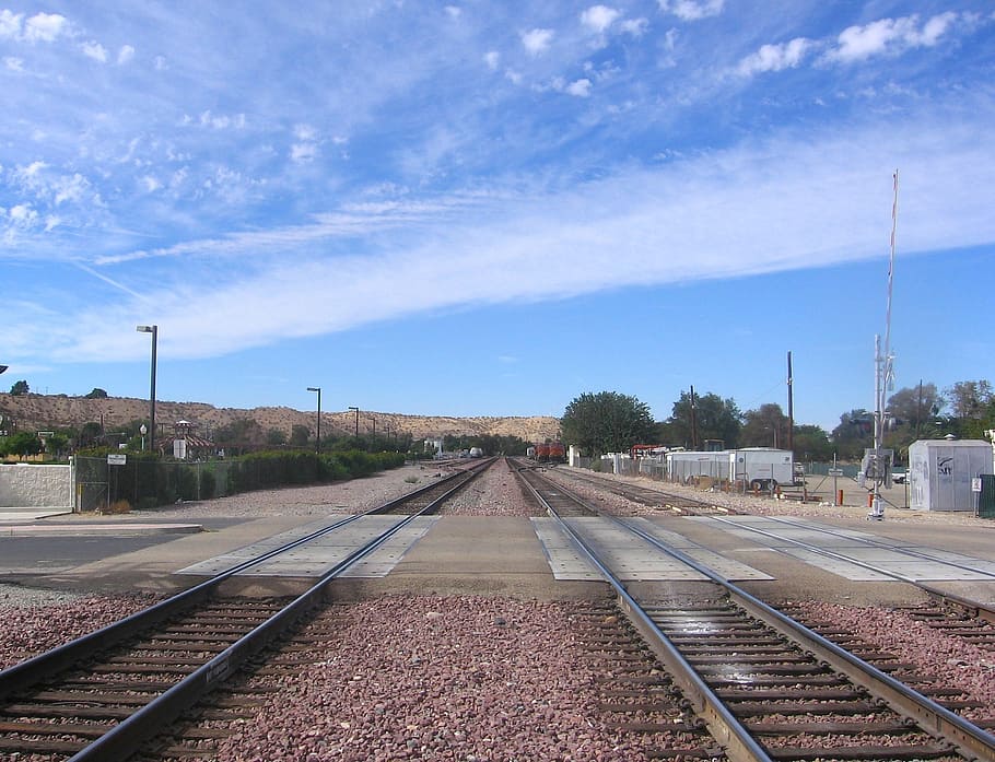 california, sky, clouds, landscape, summer, spring, railway HD wallpaper