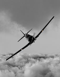 black aircraft on clouds, grey, rain, crap weather, stunt, pilot HD wallpaper