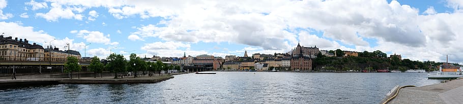 panoramic, overview, waters, nature, river, architecture, cloud - sky HD wallpaper