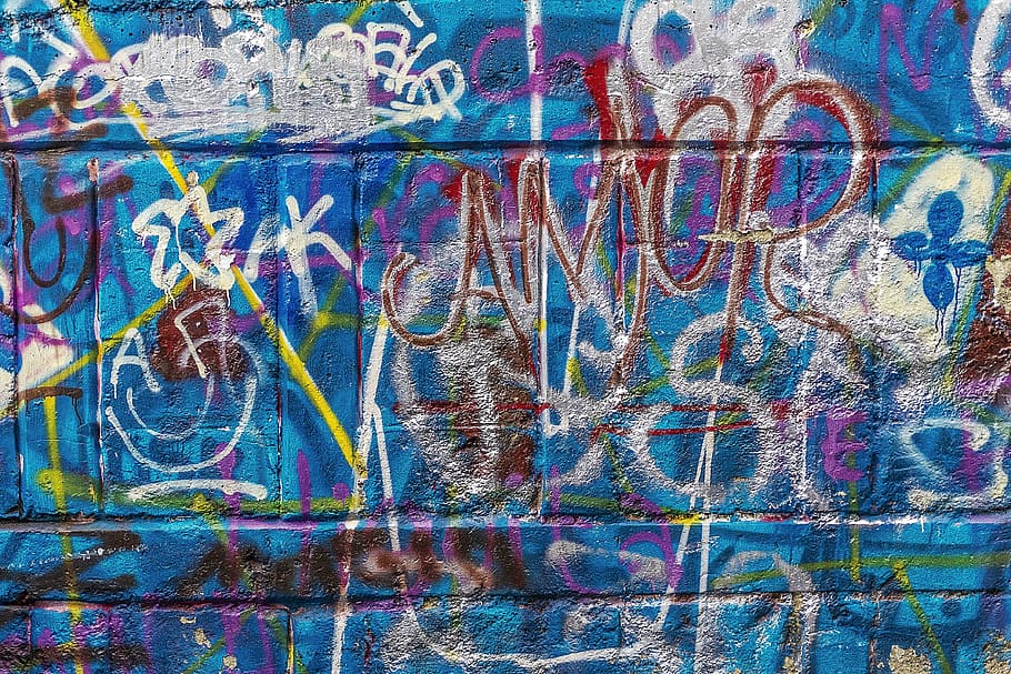 multicolored art painting, background, graffiti, grunge, street art, HD wallpaper