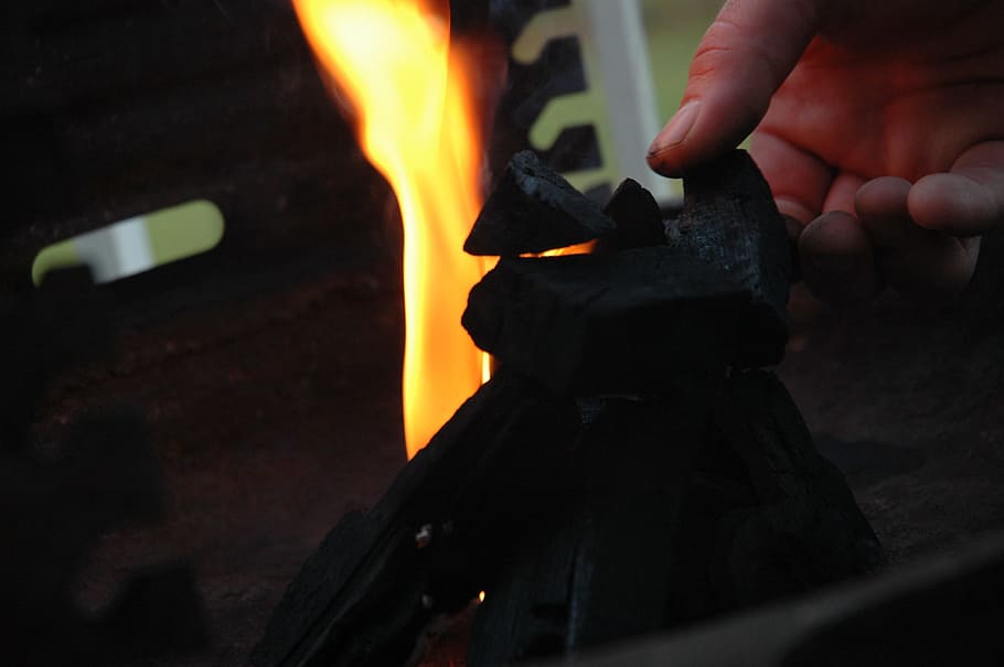 barbecue, fire, flame, hand, bbq, cooking, grill, grilling HD wallpaper