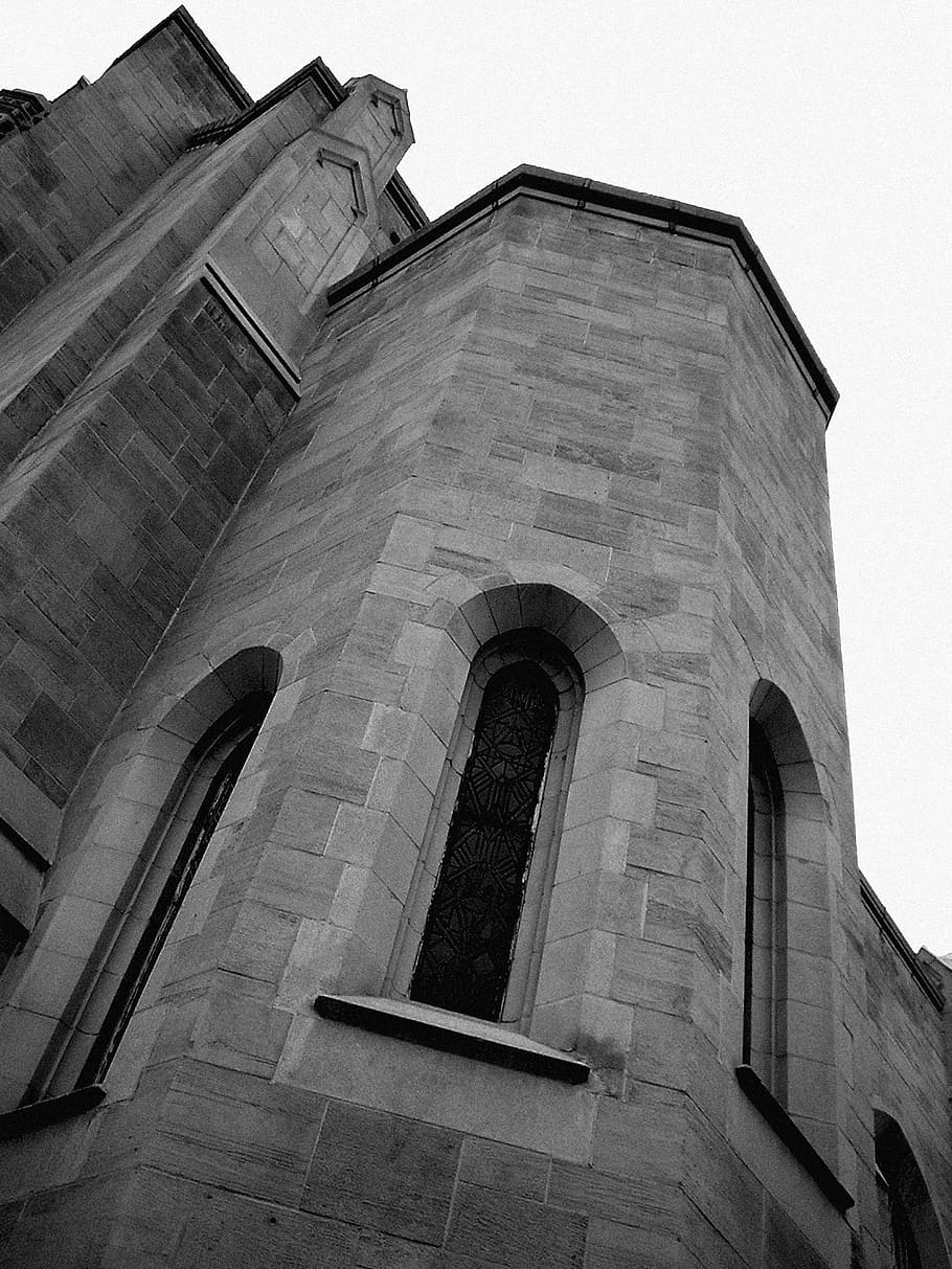 church, building, tall, window, bricks, roof, structure, religious HD wallpaper