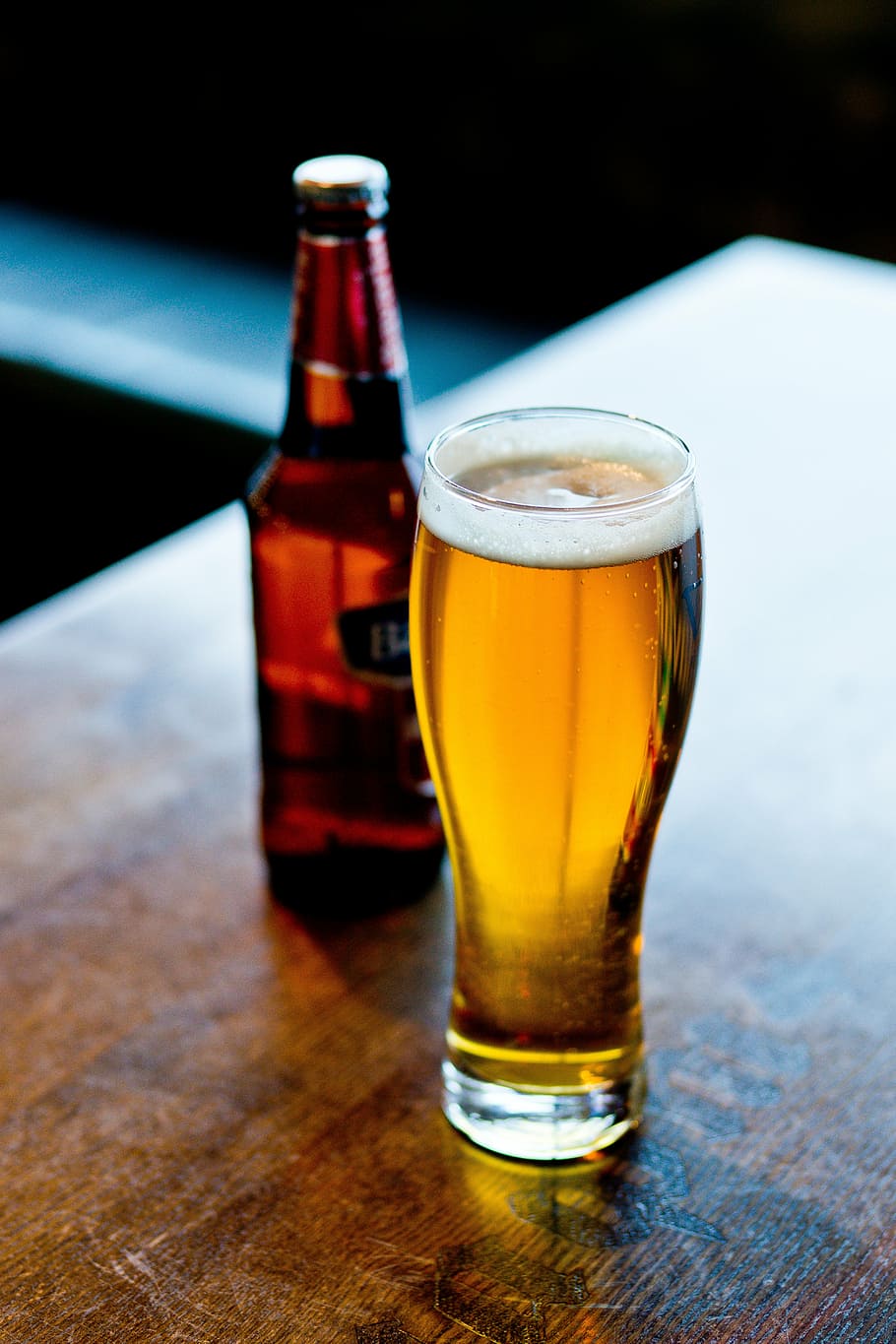 beer, bar, alcohol, drink, amber, glass, beer mug, beer - Alcohol