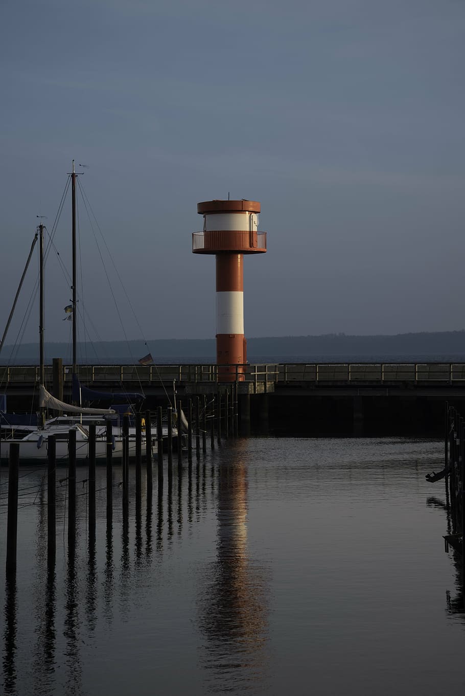 lighthouse, eckernförde, daymark, harbour entrance, jetty HD wallpaper