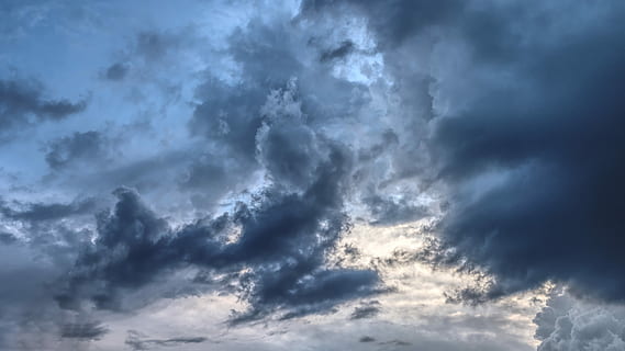 low angle photo of gray clouds, thunderstorm, thundercloud HD wallpaper