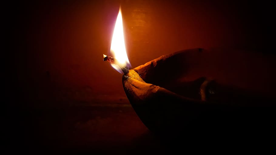 diwali, indian testable, close up light, burning, flame, fire, HD wallpaper