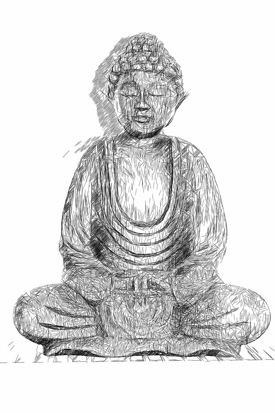 Буддха Будда зарисовки