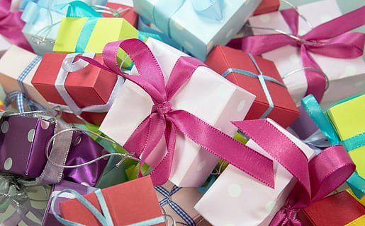 gift box lot, package, loop, made, christmas, gifts, festival HD wallpaper
