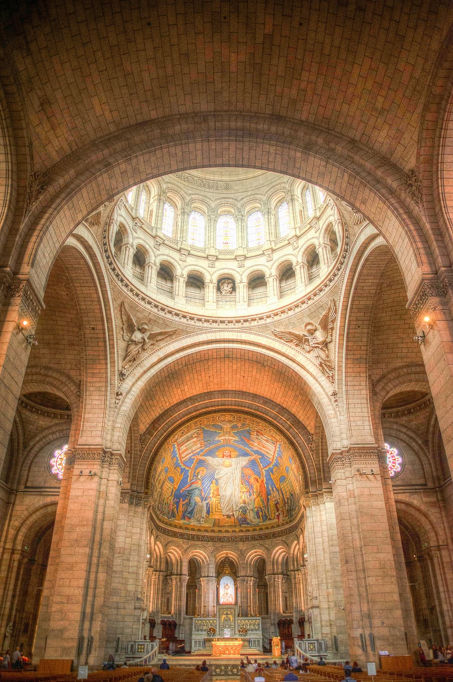 church, interior, hdr, columns, religion, christian, architecture HD wallpaper