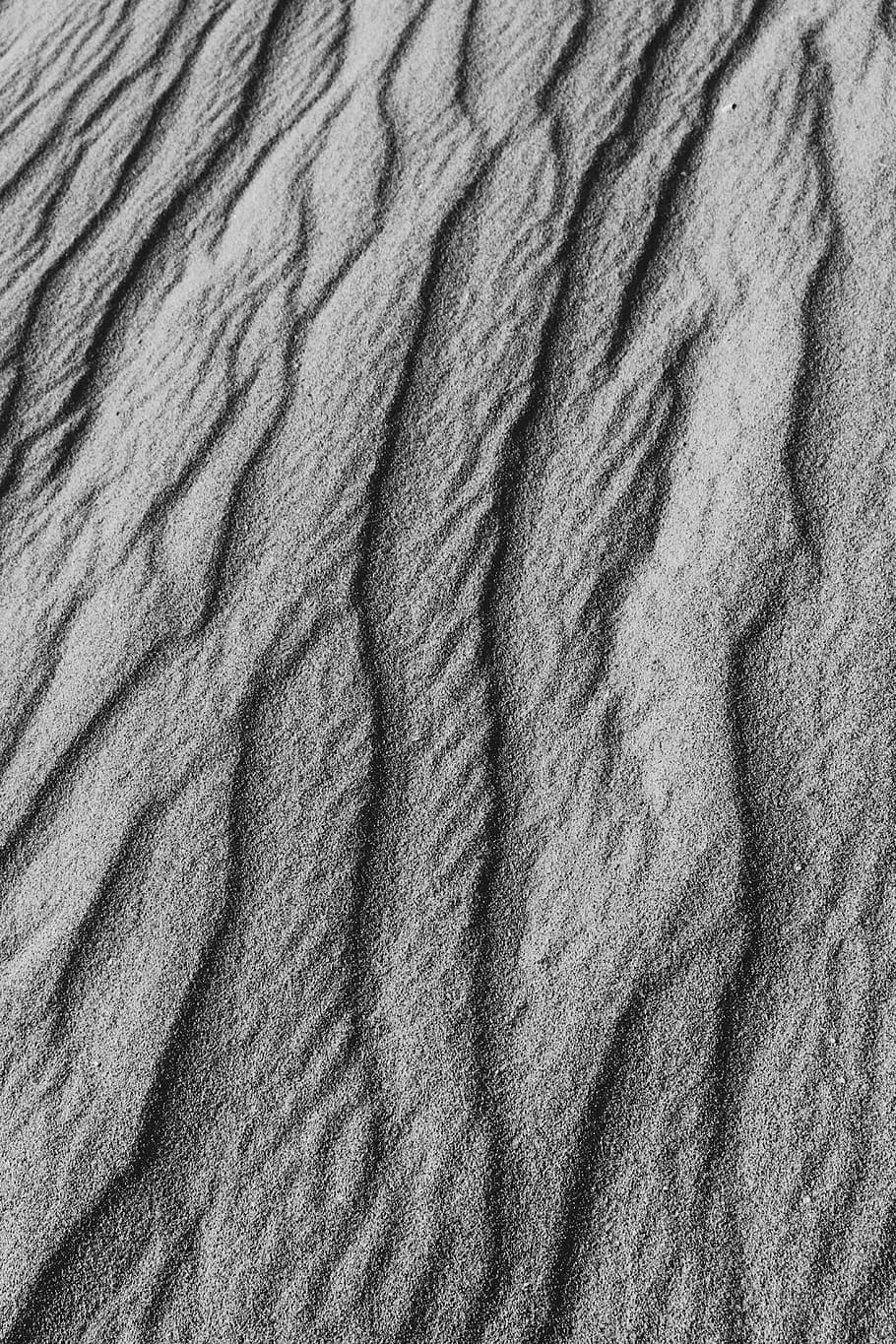 gray sand, texture, grain, nature, landscape, curve, line, white