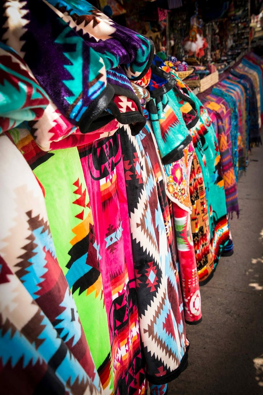 Rugs, Colorful, Santa Fe, colorful rugs, new mexico, multi colored, HD wallpaper