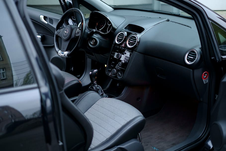 black Chevrolet vehicle interior, car, opel, auto, transport HD wallpaper