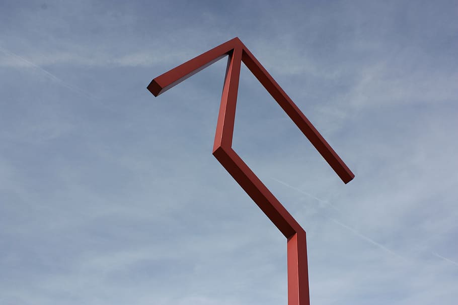 arrow, border, success, sky, cloud - sky, low angle view, sign HD wallpaper