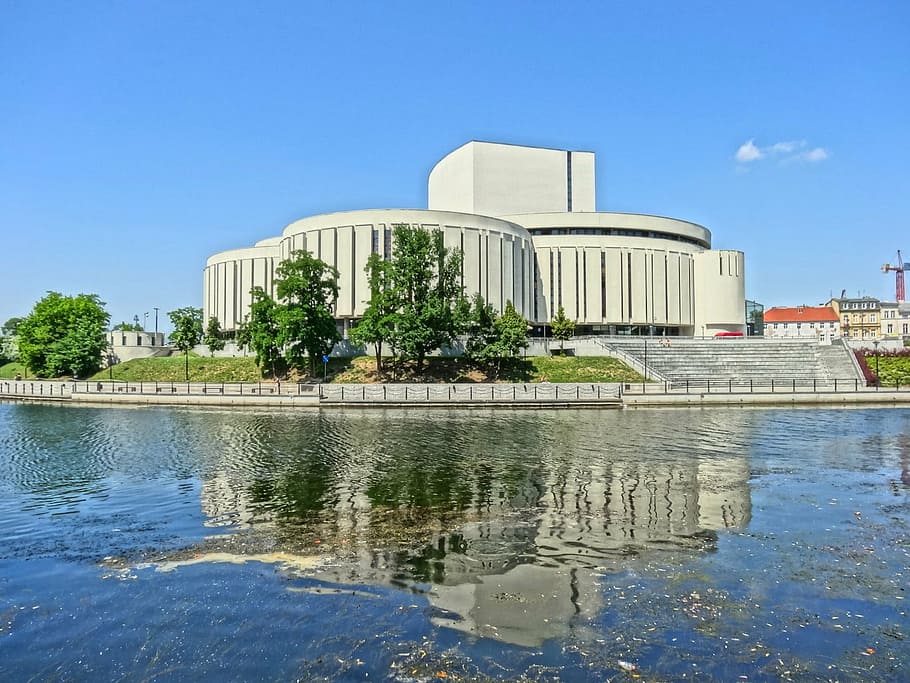opera, nova, bydgoszcz, poland, waterfront, building, architecture HD wallpaper
