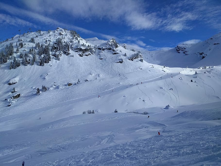 Mountain, Winter, Snow, Cold, Scenic, ski, alpine, alps, nature HD wallpaper