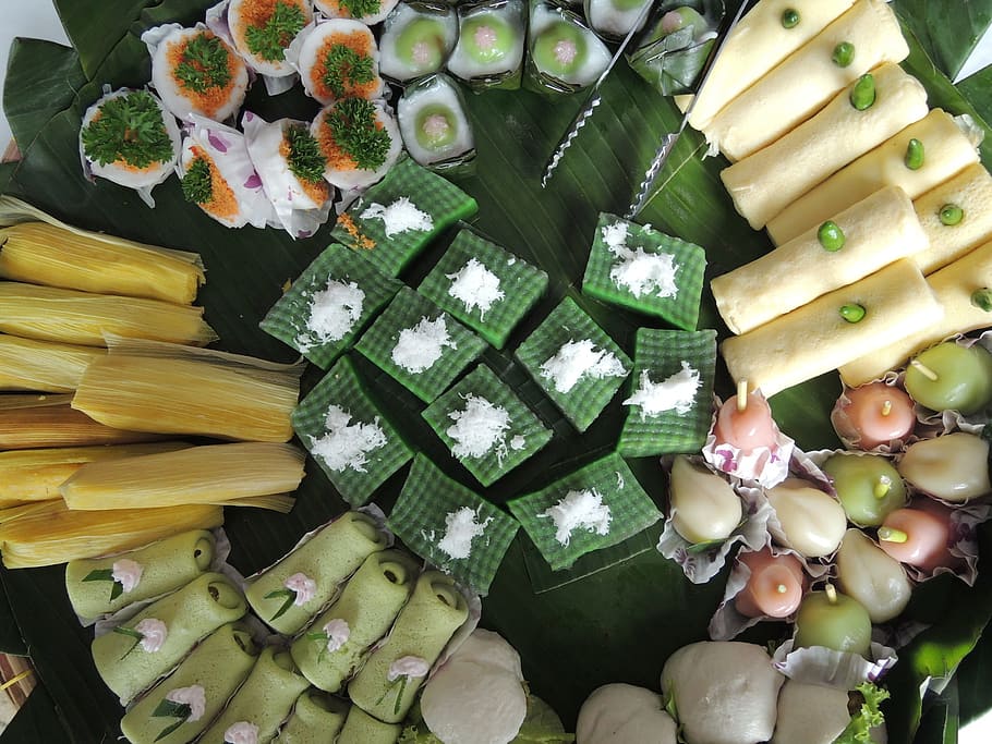 rice pastry dishes, Party, Candy, Indonesia, food, raw Food HD wallpaper
