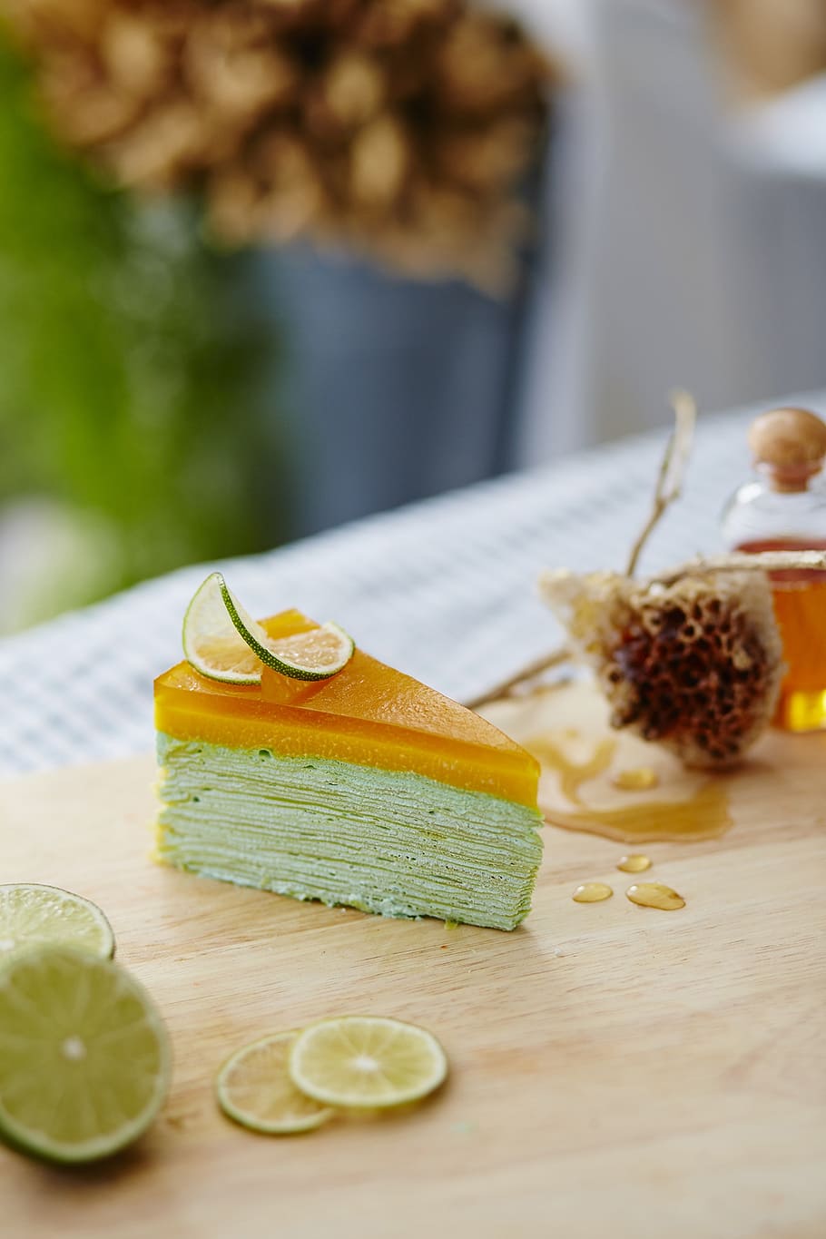slice of cake, sweets, gift, dessert, honey, lemon, lime, ghostsweets HD wallpaper
