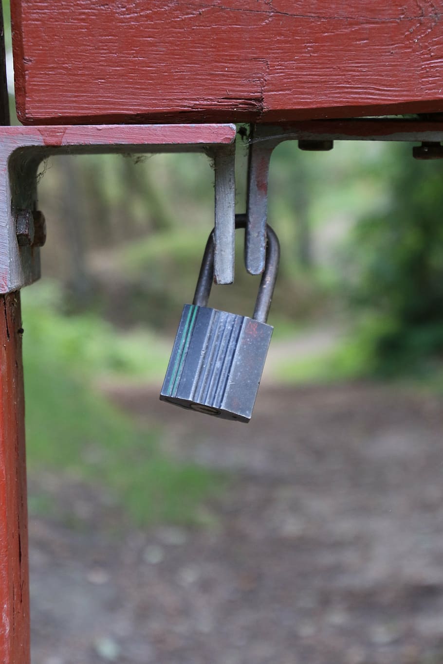 padlock, locked, no access, access forbidden, red, day, focus on foreground HD wallpaper
