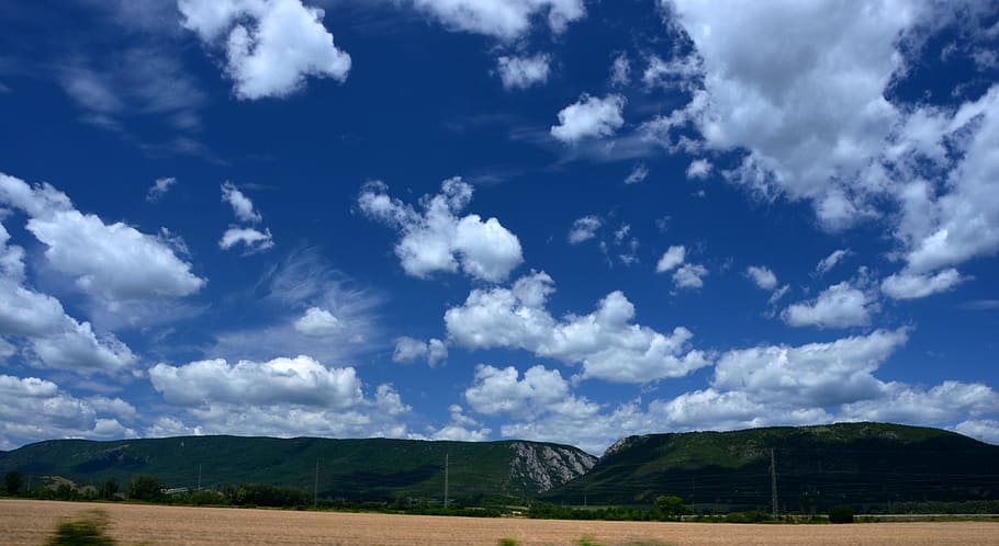 Sky, Clouds, Panorama, cloud - sky, blue, no people, scenics HD wallpaper