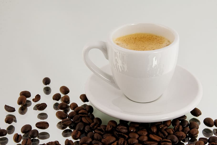 coffee in mug, Coffee, Beans, Coffee Beans, Espresso, coffee cup HD wallpaper