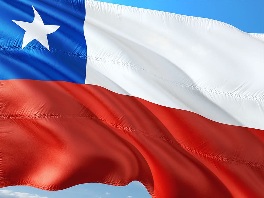 red, white, and blue flag, international, chile, patriotism HD wallpaper