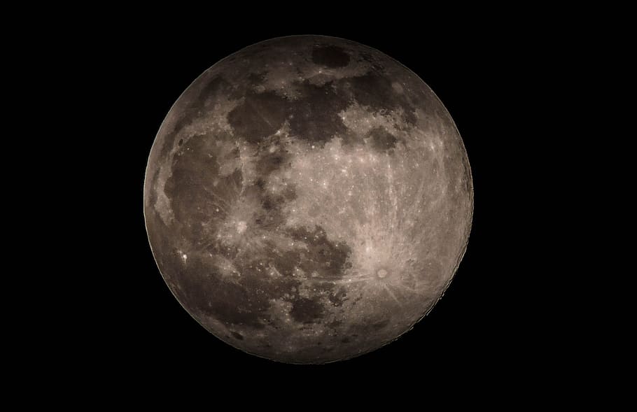 moon illustration, photo of full moon, astronomy, night, dark HD wallpaper