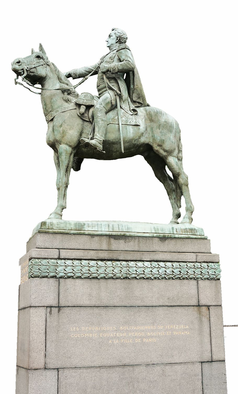 paris, still image, reiter, stone, equestrian statue, bolivar HD wallpaper