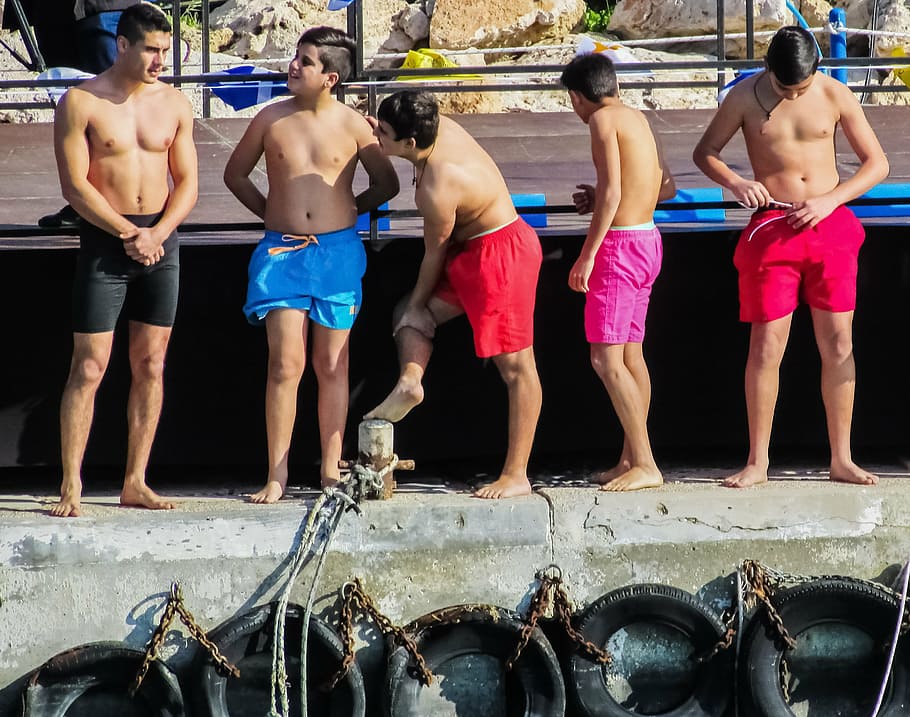 epiphany, ceremony, orthodox, religious, swimmers, shirtless HD wallpaper