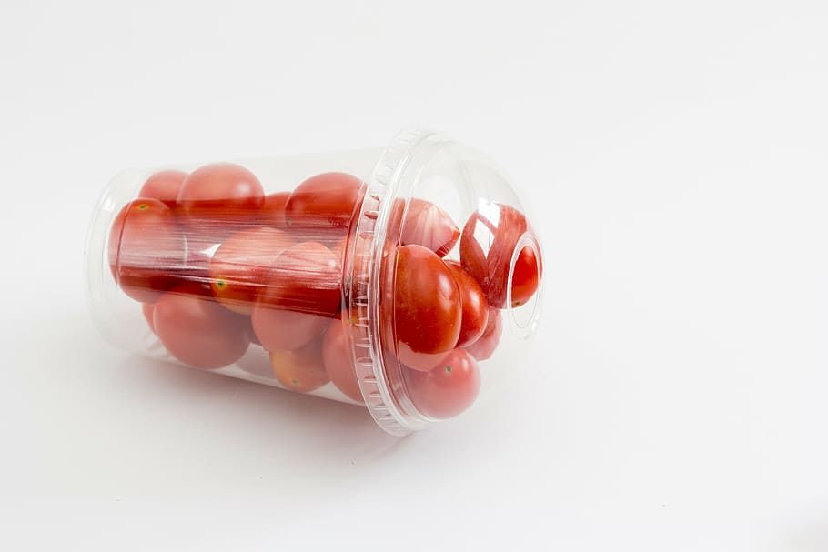 tomatoes, cherry, cherry tomatoes, tarrina, presentation, trade HD wallpaper