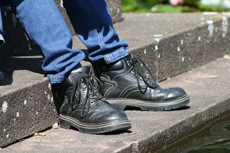 Work, Shoes, Rest, Legs, Boots, Leisure, work shoes, feet, craftsmen HD wallpaper