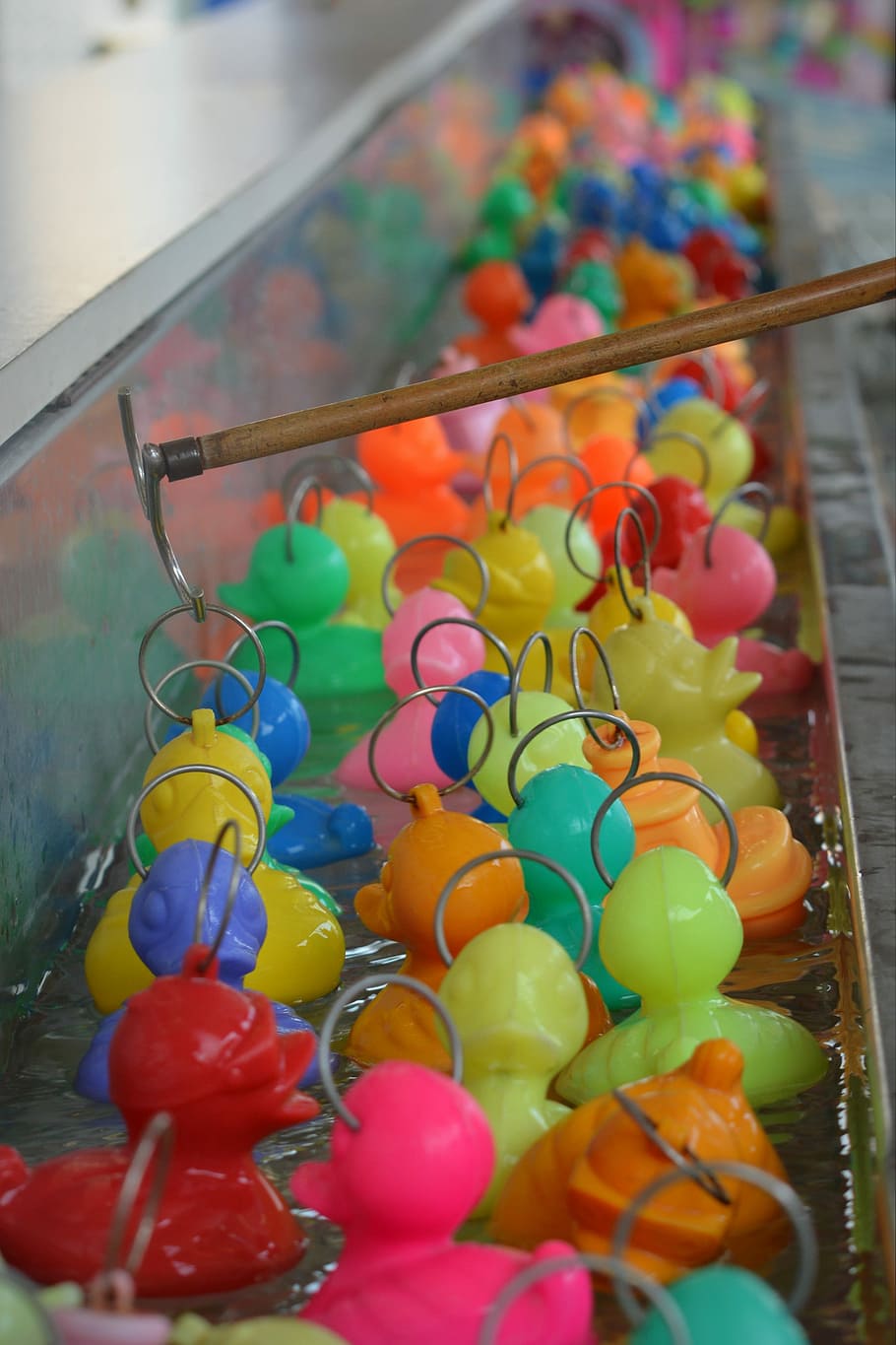 Colors, Ducklings, Funfair, multi colored, indoors, cultures HD wallpaper