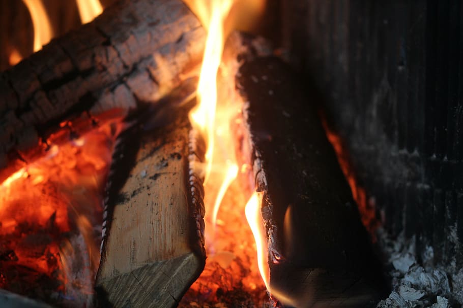 fire, fireplace, hot, stoke, flames, passion, burning, fire - natural phenomenon HD wallpaper