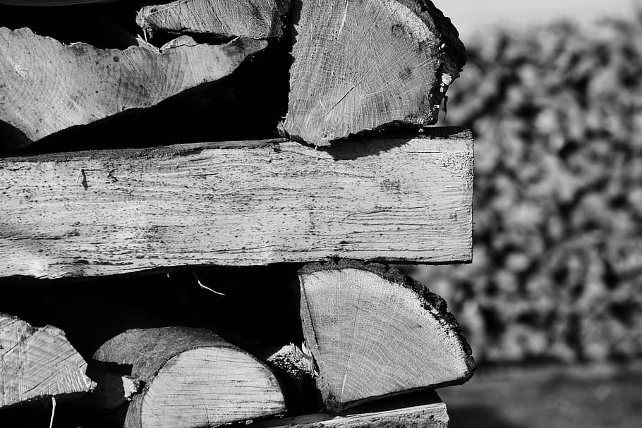 wood, firewood, holzstapel, growing stock, log, stacked up, HD wallpaper
