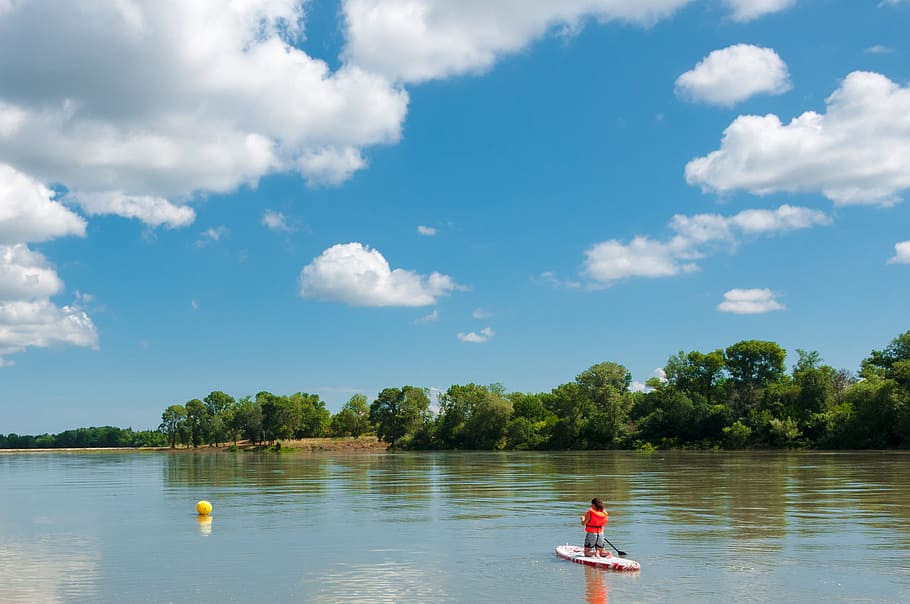 Paddle, Rhône, Beaucaire, River, Water, oars, france, navigation HD wallpaper