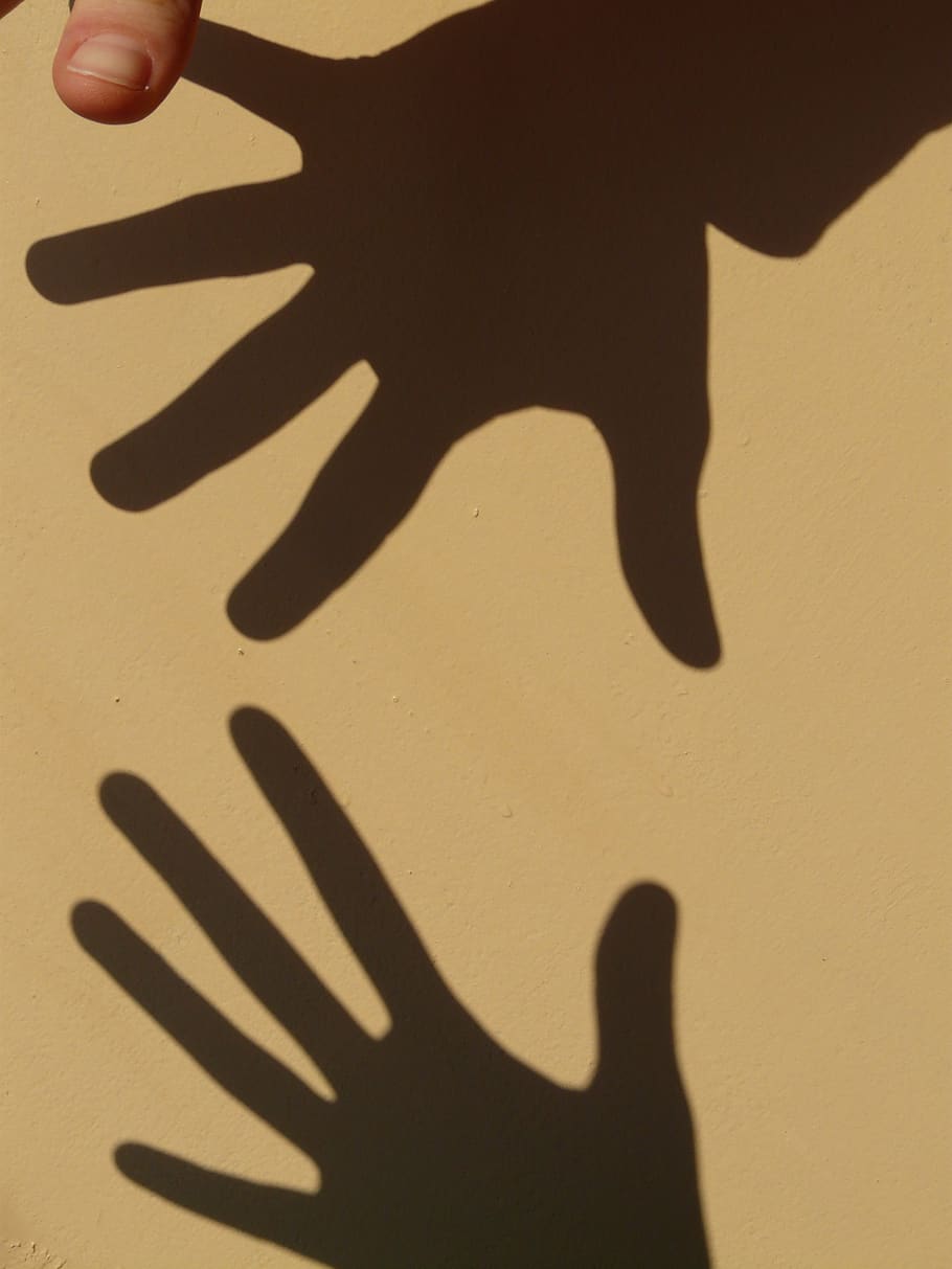 shadow play, hand, hands, light, human hand, one person, sunlight HD wallpaper