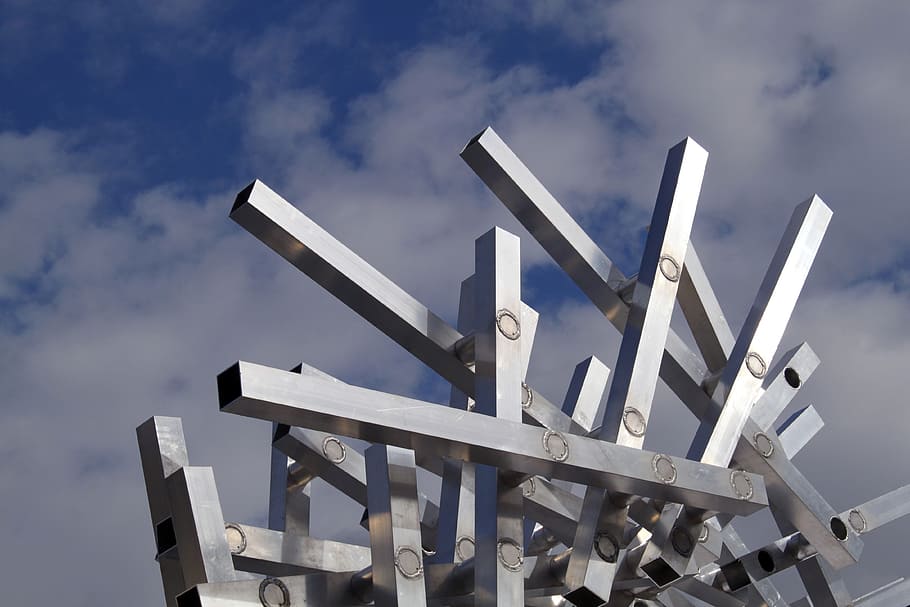 gray metal bar, art, artwork, modern, abstract, abstract art HD wallpaper