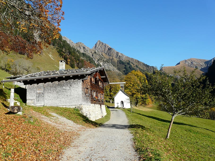 Chapel, Höfats, Rauheck, gerstruben, postkartenmotiv, calendar image, HD wallpaper