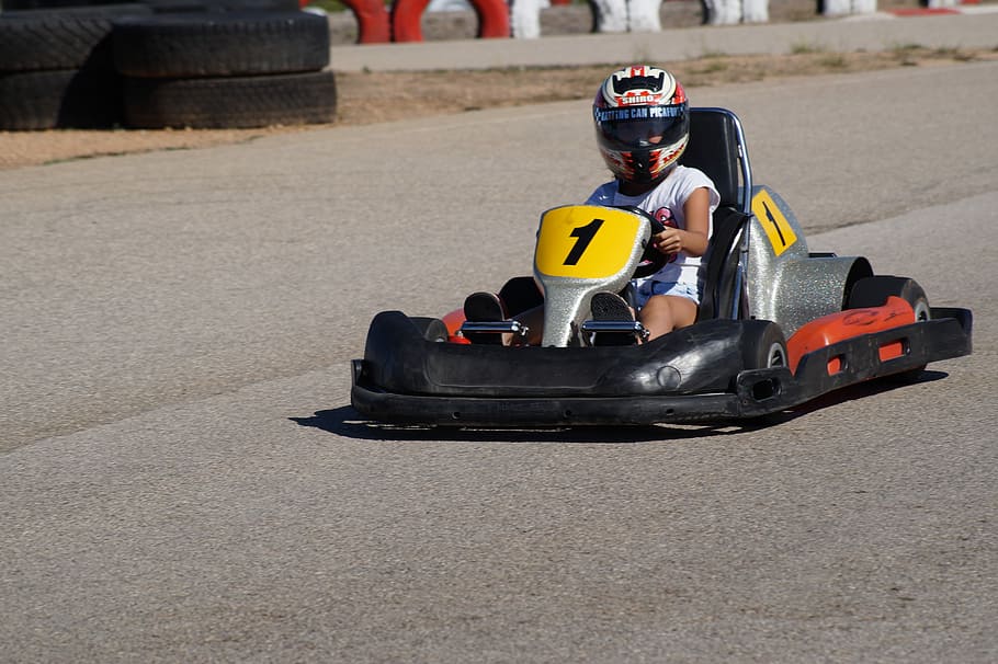 kid driving go kart, Go-Kart, Kart, Race, Track, Cart, go kart track